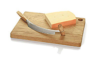 Сервировочная доска для сыра (сырная) из дерева с ножом