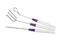 Набор инструментов для шоколада из пластика (3-зубчатая вилка, петелька и пика)