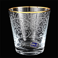 Набор бокалов для виски из богемского стекла (стаканы) 330 мл