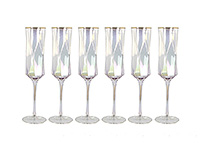 Набор бокалов для шампанского из стекла (фужеры) 250 мл