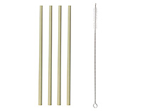 Набор соломинок из бамбука 4 предмета с щеточкой