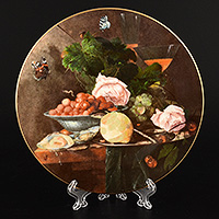 Тарелка фарфоровая декоративная подвесная на стену 19 см