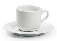 Чайная чашка с блюдцем фарфоровая (Шапо чайное или пара) 180 мл