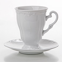 Кофейная чашка с блюдцем фарфоровая (Шапо кофейное или пара) капучино 260 мл