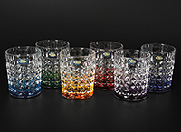Набор бокалов для виски из богемского стекла (стаканы) 230 мл