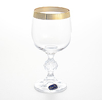 Набор бокалов для вина из богемского стекла (фужеры) 190 мл