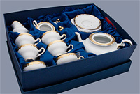 Подарочный чайный сервиз фарфоровый 21 предмет