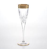 Набор бокалов для шампанского из стекла (фужеры) 130 мл