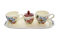 Подарочный чайный сервиз керамический 5 предметов