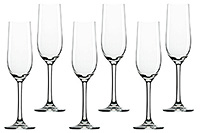 Набор бокалов для шампанского из хрустального стекла (фужеры) 190 мл