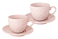 Набор чайных чашек с блюдцами керамических (Набор чайных пар или шапо) 250 мл