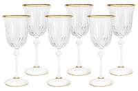 Набор бокалов для вина из стекла (фужеры) 175 мл