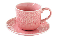 Чайная чашка с блюдцем из керамики (Шапо чайное или пара) 300 мл