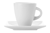 Чайная чашка с блюдцем из фарфора (Шапо чайное или пара) 320 мл
