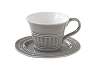 Чайная чашка с блюдцем из фарфора (Шапо чайное или пара) 400 мл