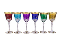 Набор бокалов для вина из богемского стекла (фужеры) 280 мл