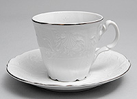 Набор чайных чашек с блюдцами фарфоровых (Набор чайных пар или шапо) 180 мл