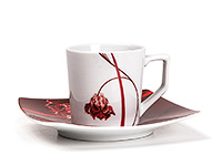 Набор кофейных чашек с блюдцами фарфоровых (Набор кофейных пар или шапо)