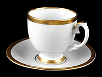 Кофейная чашка с блюдцем фарфоровая (Шапо кофейное или пара) мокко 100 мл