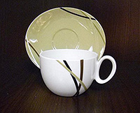 Чайная чашка 260 мл с блюдцем 15 см фарфоровая (Шапо чайное или пара)