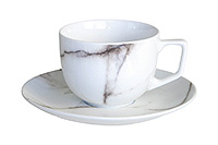 Чайная чашка с блюдцем из керамики (Шапо чайное или пара) 220 мл