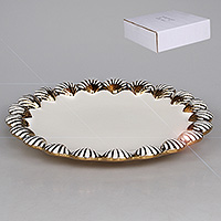 Блюдо круглое сервировочное керамическое (Круг) 32,5 см без ножки