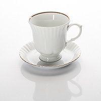 Чайная чашка с блюдцем фарфоровая (Шапо чайное или пара) 400 мл