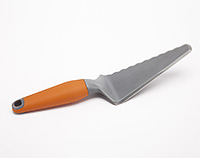 Лопатка нож из нержавеющей стали с силиконовой ручкой