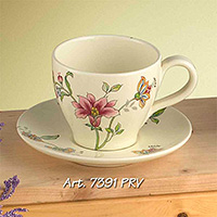 Чайная чашка с блюдцем керамическая (Шапо чайное или пара) 13 см