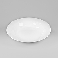 Тарелка глубокая (суповая) из костяного фарфора 23 см