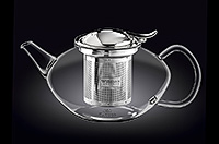 Заварочный чайник с крышкой из термостойкого стекла 1550 мл с фильтром из нержавеющей стали