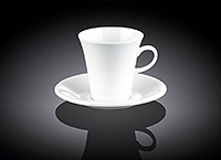 Кофейная чашка 90 мл с блюдцем фарфоровая (Шапо кофейное или пара)