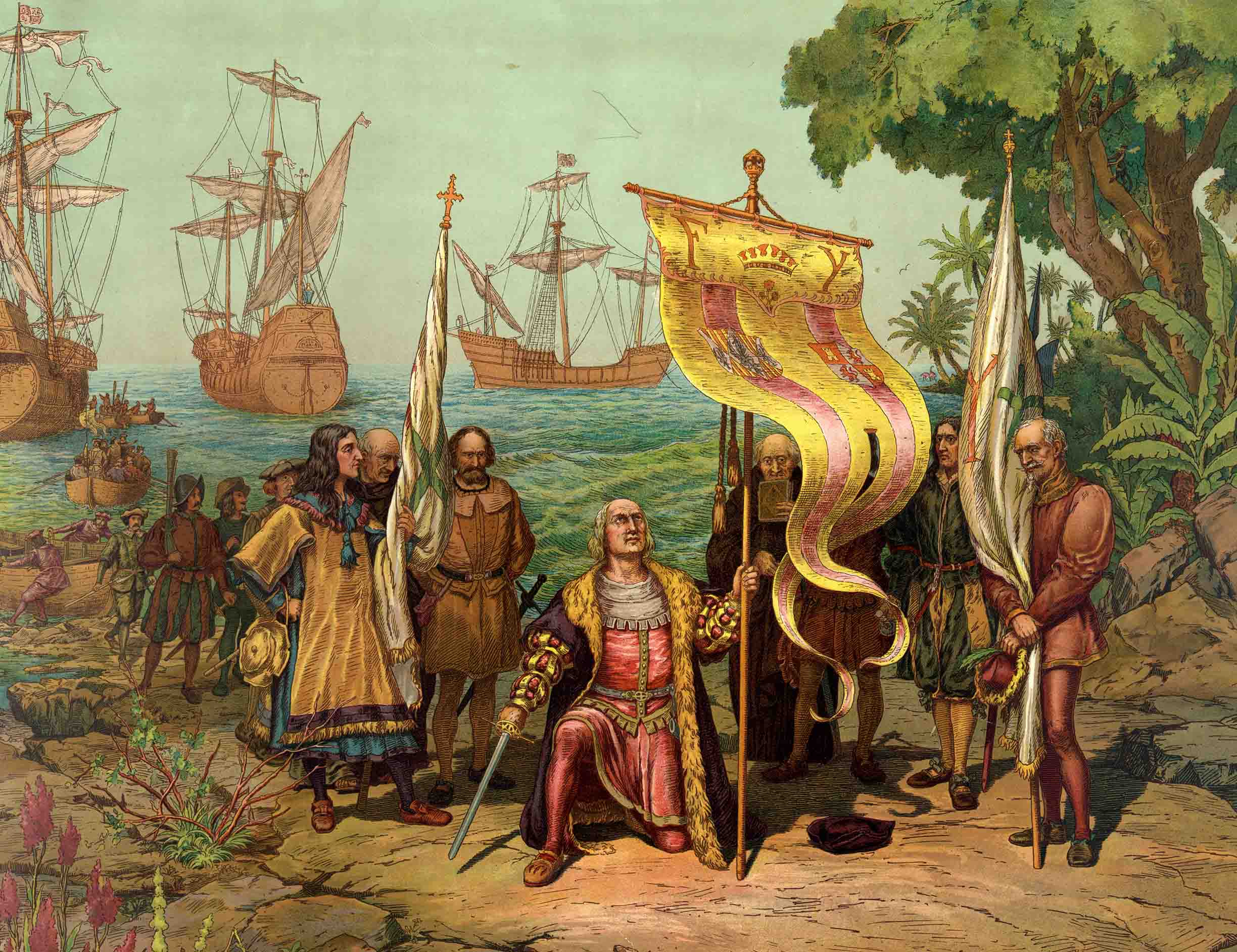 Открытие нового света колумбом. Экспедиция Христофора Колумба 1492.