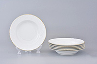 Набор глубоких (суповых) фарфоровых тарелок 24 см