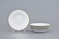 Набор глубоких (суповых) фарфоровых тарелок 24 см