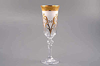 Набор бокалов для шампанского из богемского стекла (фужеры) 180 мл