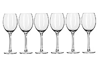 Набор бокалов для вина из стекла (фужеры) 330 мл