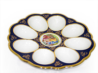Тарелка для 8 яиц фарфоровая (Поднос для яиц)