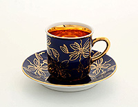Кофейная чашка 100 мл с блюдцем фарфоровая (Шапо кофейное или пара)