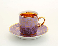 Кофейная чашка 100 мл с блюдцем фарфоровая (Шапо кофейное или пара)