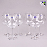 Набор бокалов для вина из стекла (фужеры) 650 мл
