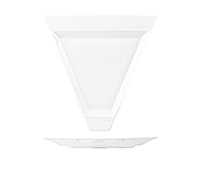 Тарелка фарфоровая 25х2 см треугольная