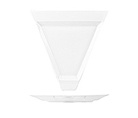 Тарелка фарфоровая 27х2 см треугольная