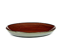 Блюдо круглое сервировочное керамическое (Круг) 35,5x8 см глубокое