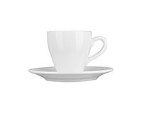 Кофейная чашка с блюдцем из фарфора (Шапо кофейное или пара) 70 мл