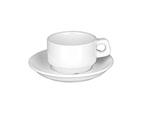 Кофейная чашка с блюдцем из фарфора (Шапо кофейное или пара) 100 мл