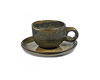 Кофейная чашка с блюдцем керамическая (Шапо кофейное или пара) 130 мл