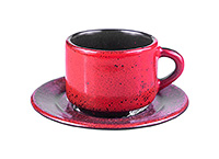 Кофейная чашка 80 мл с блюдцем фарфоровая (Шапо кофейное или пара)