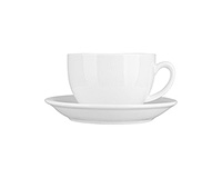Чайная чашка с блюдцем из фарфора (Шапо чайное или пара) 300 мл