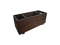 Ящик для сервировки стола из дуба 12x30x12,5 см с секциями